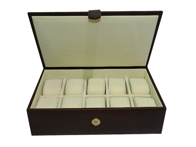 10 Slot Genuine Leather Premium Watch Box