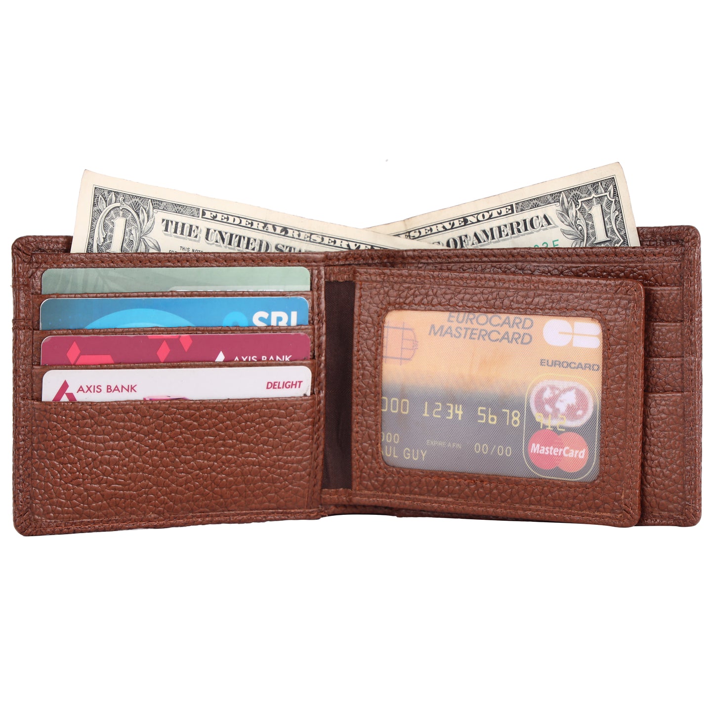 Pebble Texture 18 Card Billfold Wallet #4094N