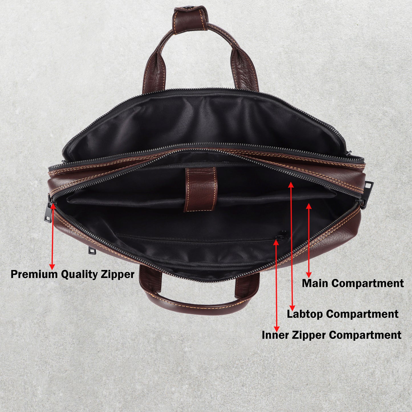 Expandable Leather Laptop Organiser Premium # 2819