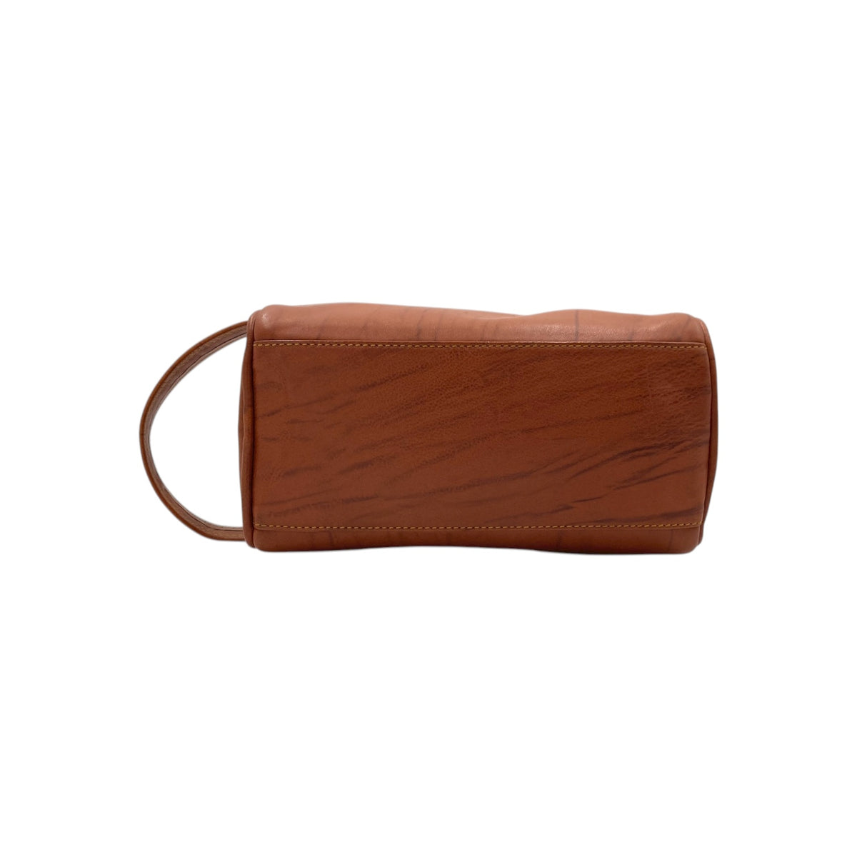Hand Pouch, Wash Bag, Toiletry, Genuine Leather # 2694B