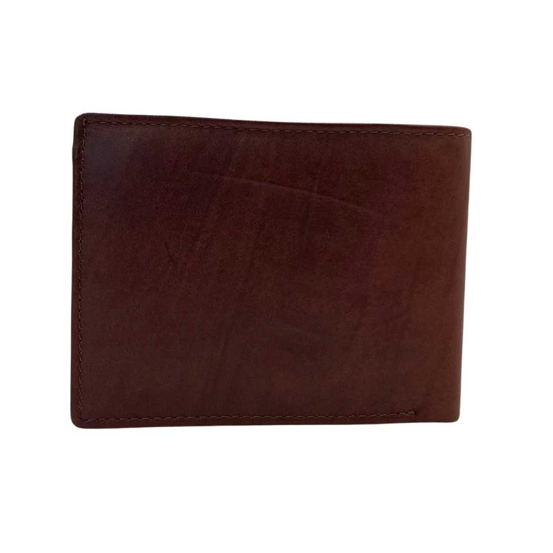 Mens Genuine Leather Mens wallet Leather Lined Bi fold Wallet For Men # 1244