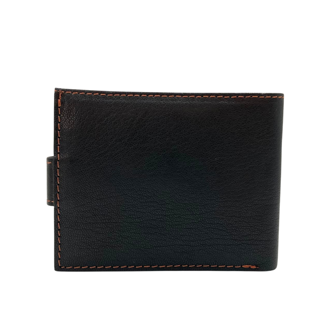 Mens Genuine Leather Mens wallet Leather Lined Bi fold Wallet For Men # 1005CL