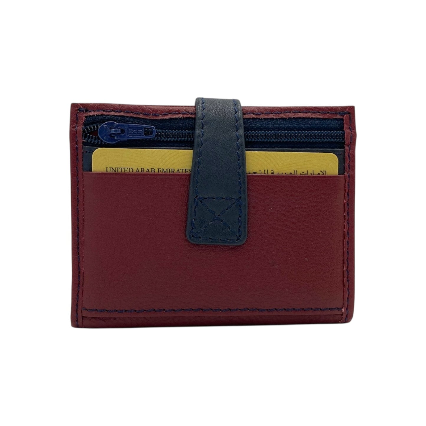 Card Case & Cash Wallet Compact Size 12 Card Space Plus Zip For Coins # 4029Z