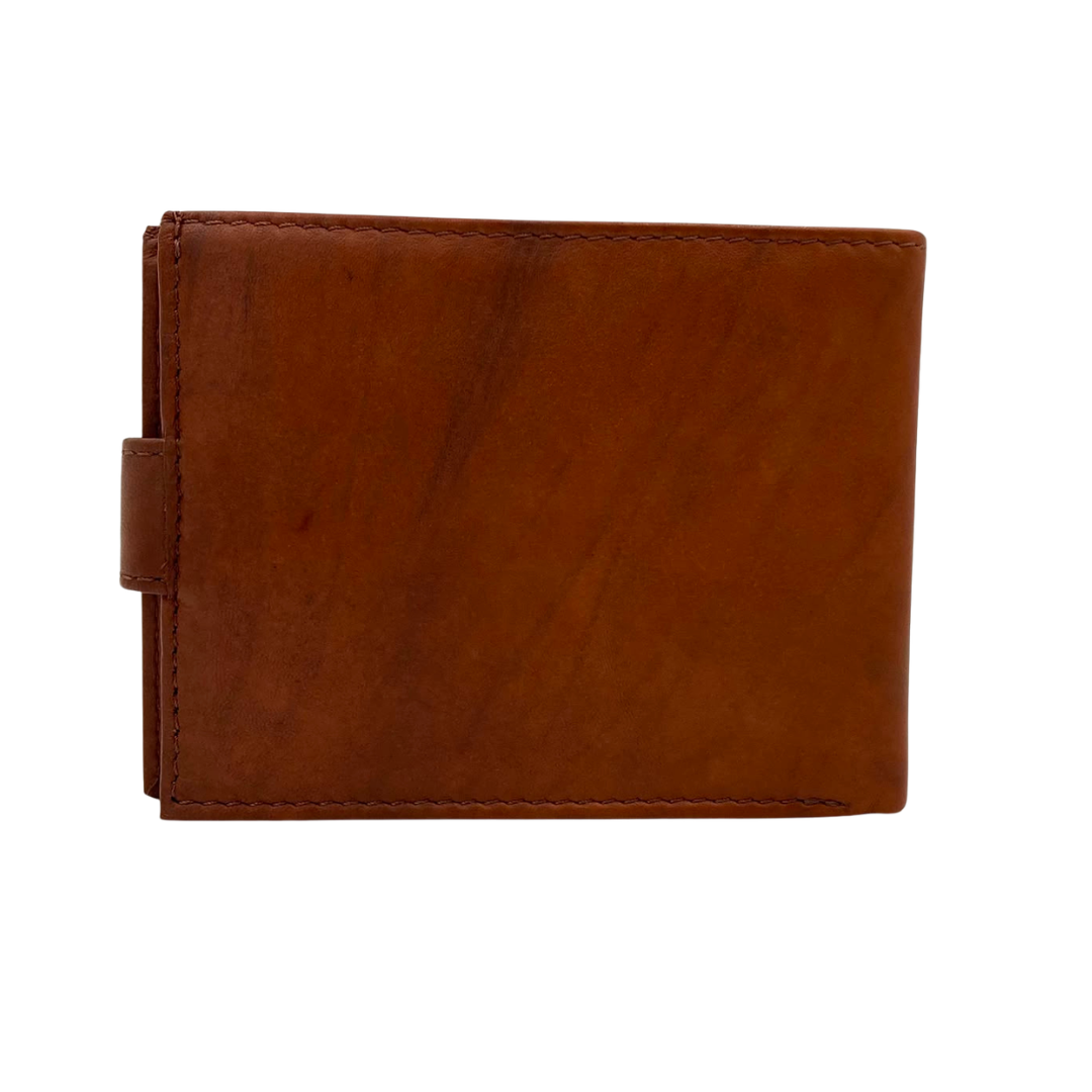 Mens Genuine Leather Mens wallet Leather Lined Bi fold Wallet For Men # 1406AL