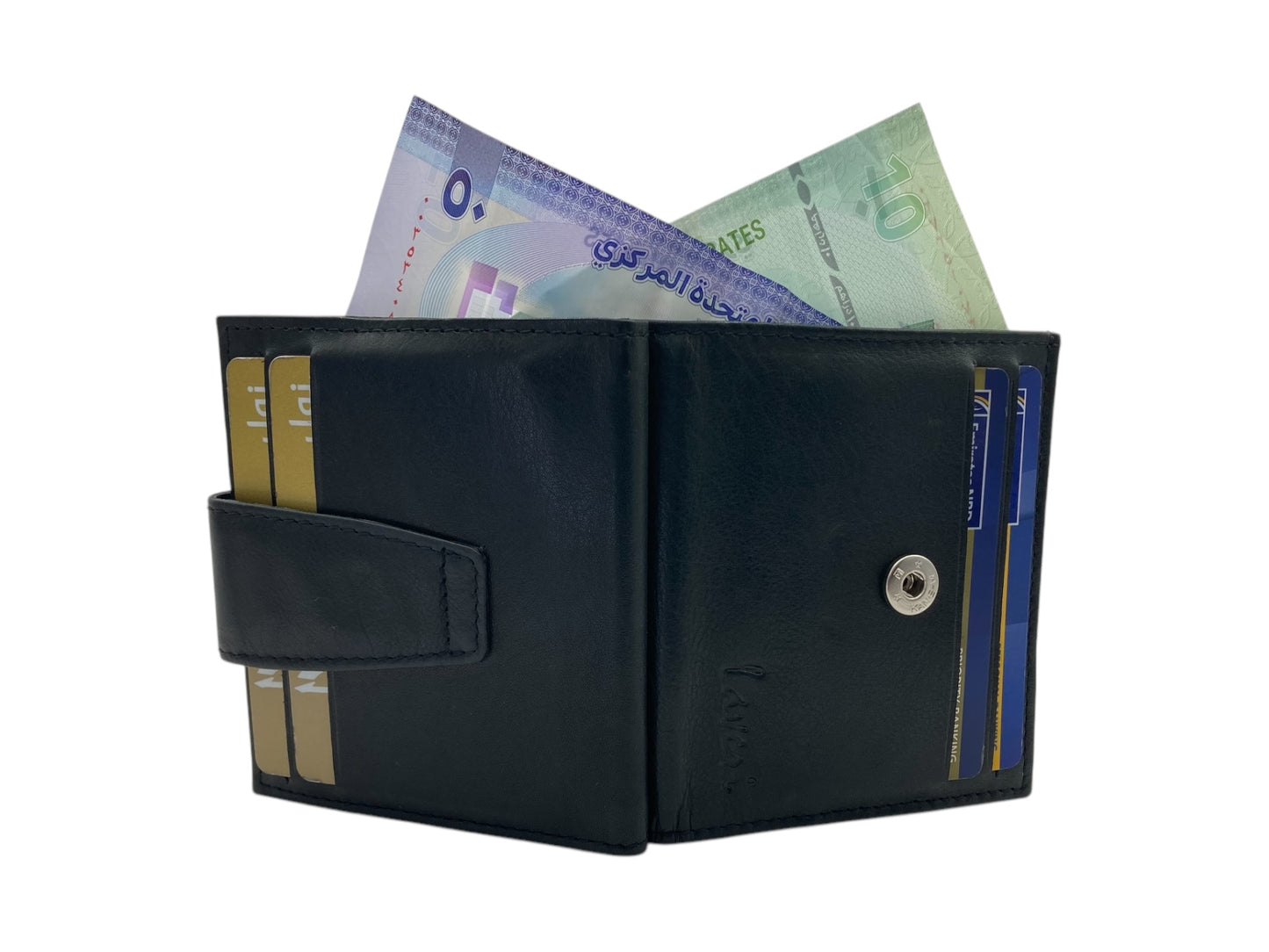 Compact Size Card, Cash & Coin Wallet 12 Card Space # 4258M