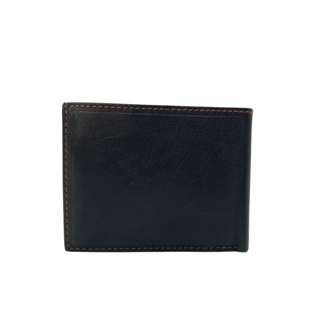 Mens Genuine Leather Mens wallet Leather Lined Bi fold Wallet For Men # 1426C