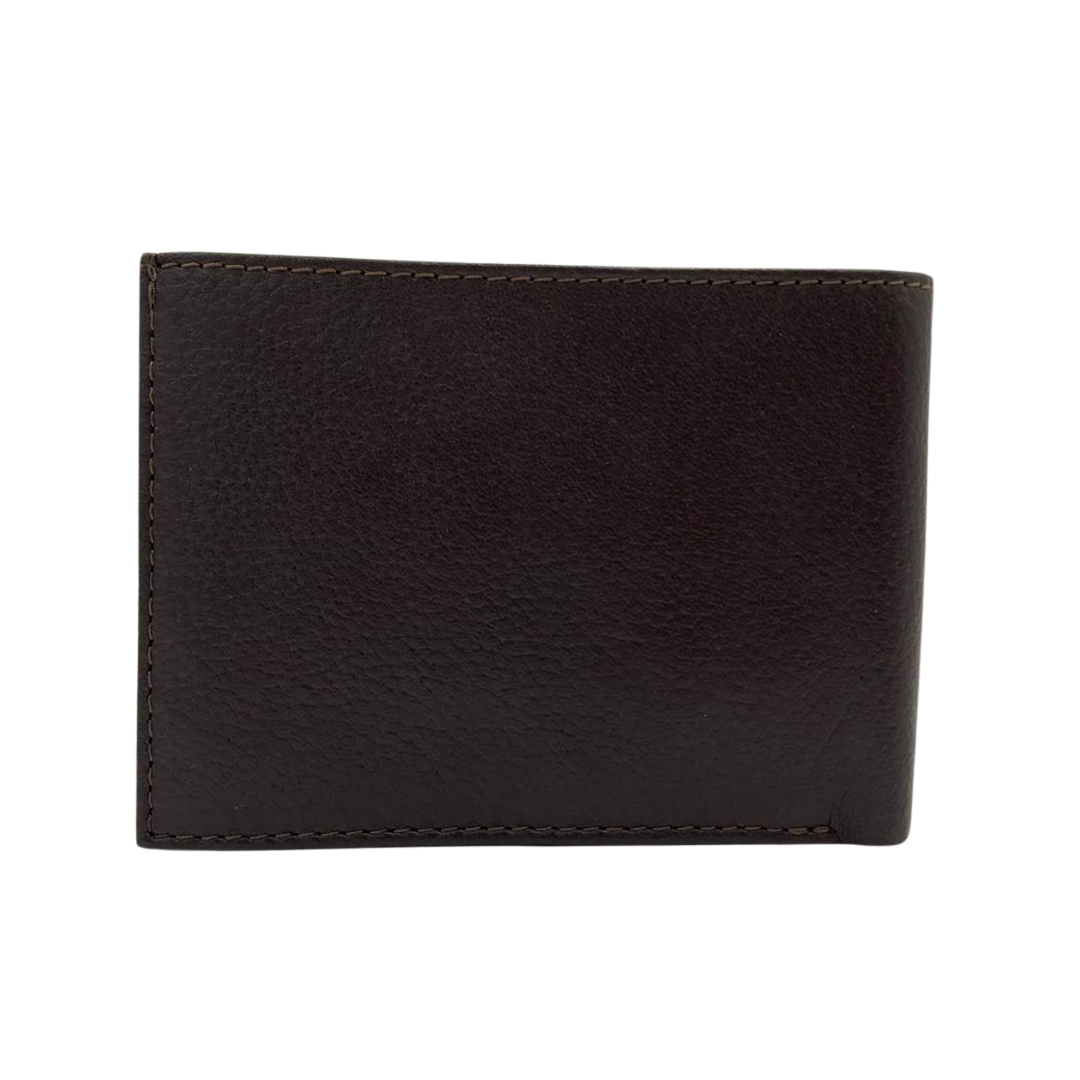 Mens Genuine Leather Mens wallet Leather Lined Bi fold Wallet For Men # 1013