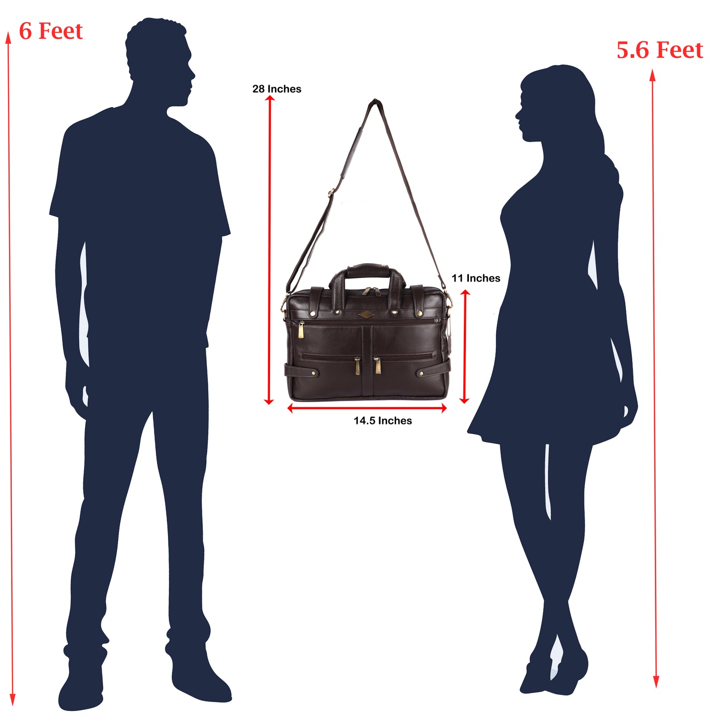 Urban Classic Leather Office Laptop Bag # 2872