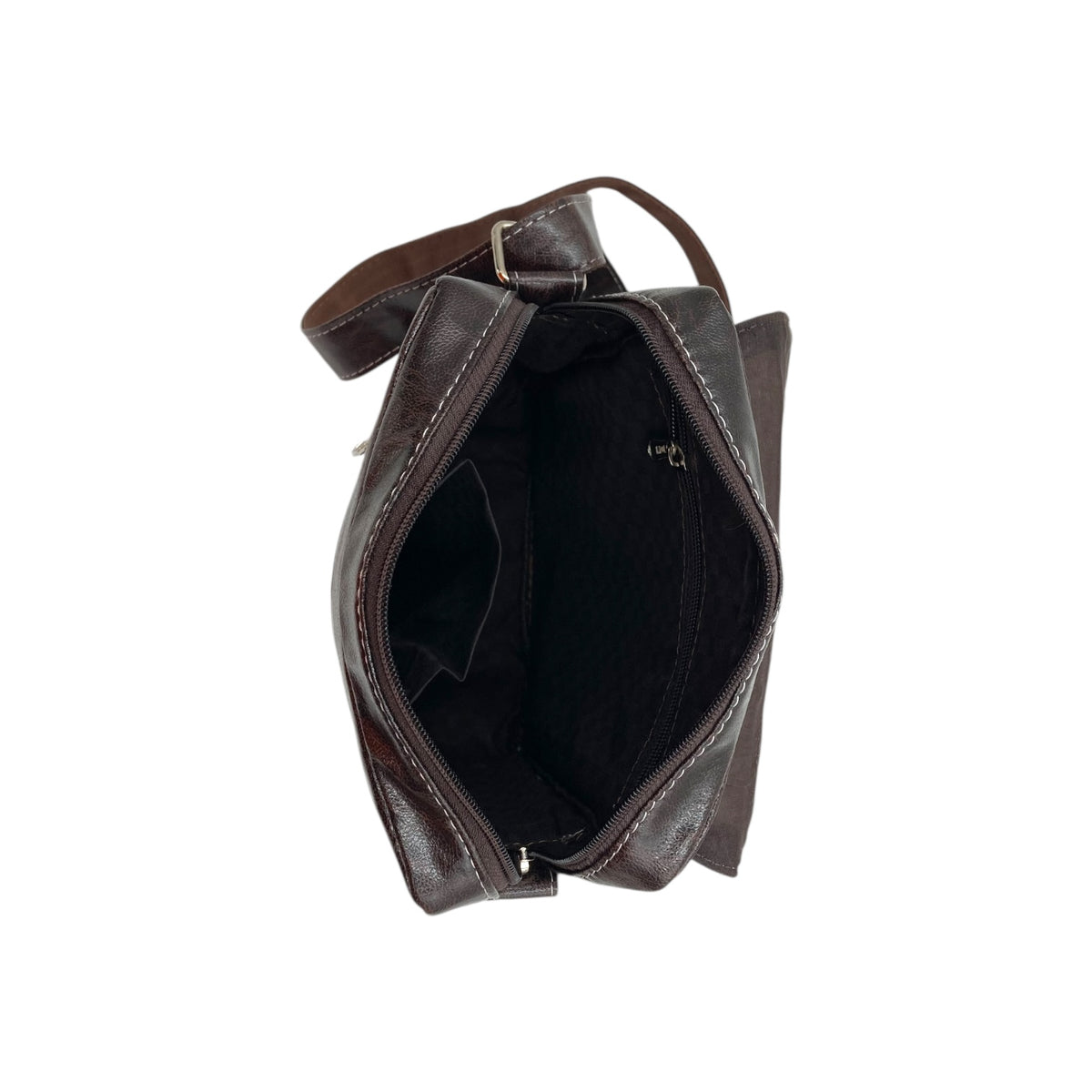 Men's Faux Leather Sling Bag – Crossbody Travel Bag with Multiple Compartments /Messenger Bag # ASST
