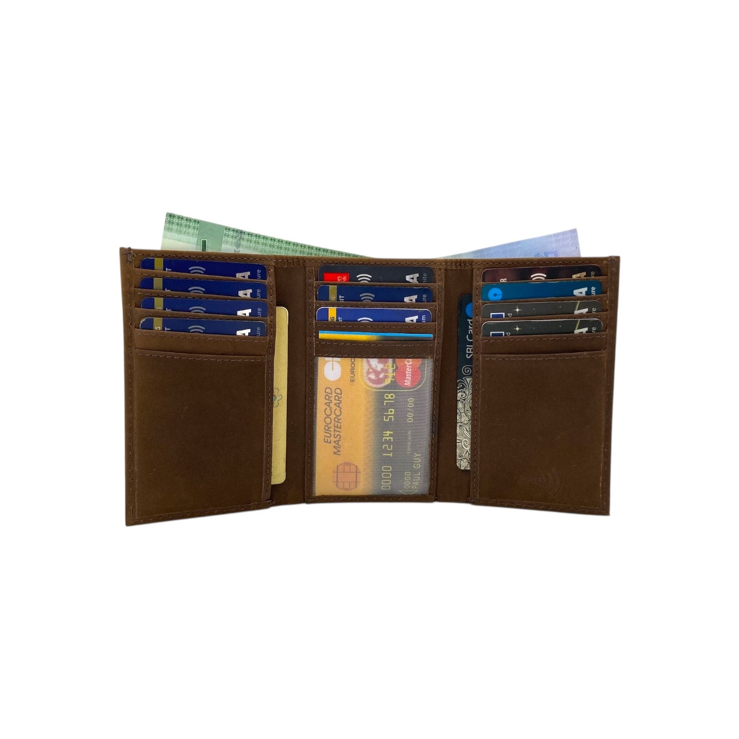 Trifold Wallet RFID Slim 15 Credit Card # 1802