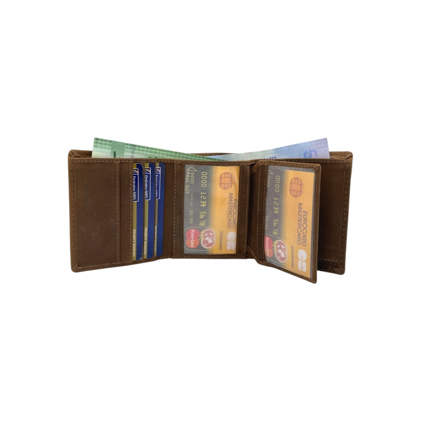Trifold Wallet RFID Slim 12 Credit Card # 1178 Elastic