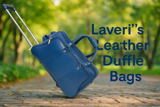 Laveri Classic Weekender Leather Duffle Bag in Dubai
