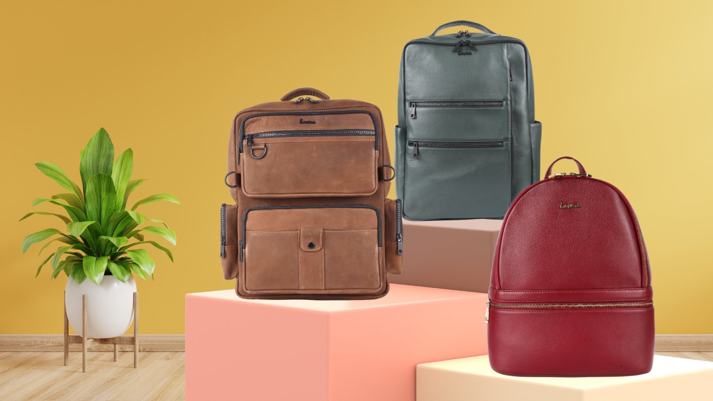 Leather backpacks 