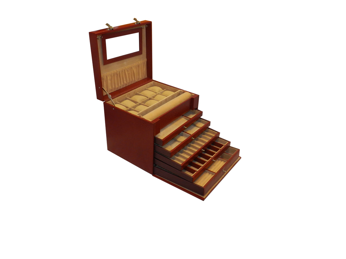 Big Jewellery Box Genuine Leather Multipurpose Watch & Jewellery Jambo JB