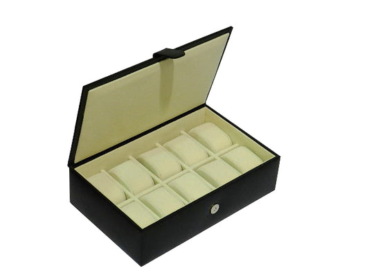 10 Slot Genuine Leather Premium Watch Box