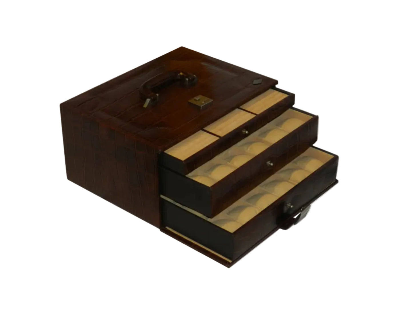 36 Slot Watches with Multipurpose Jewellery Box Genuine Leather