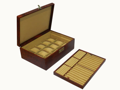 18 Slot Watches with Multipurpose Jewellery Box Genuine Leather