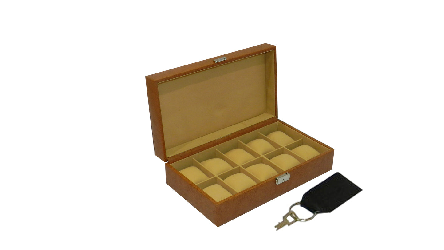 10 Slot Vegan Leather  Watch Box