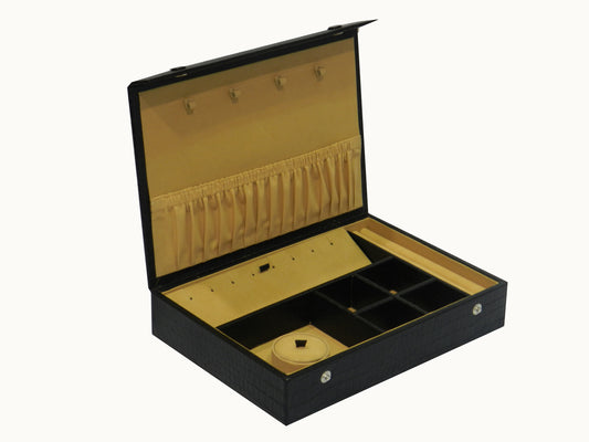 Compact Flat Snap Button Jewelry Box # L.Button_JB