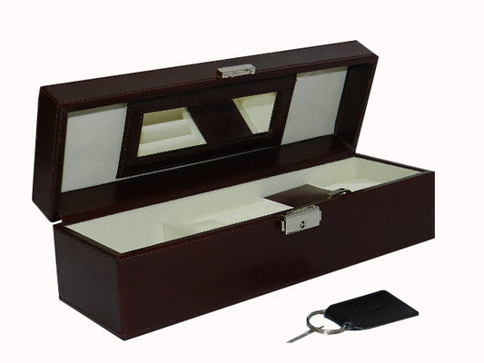 Watch Box with Ring  & Cufflink Box in Genuine Leather