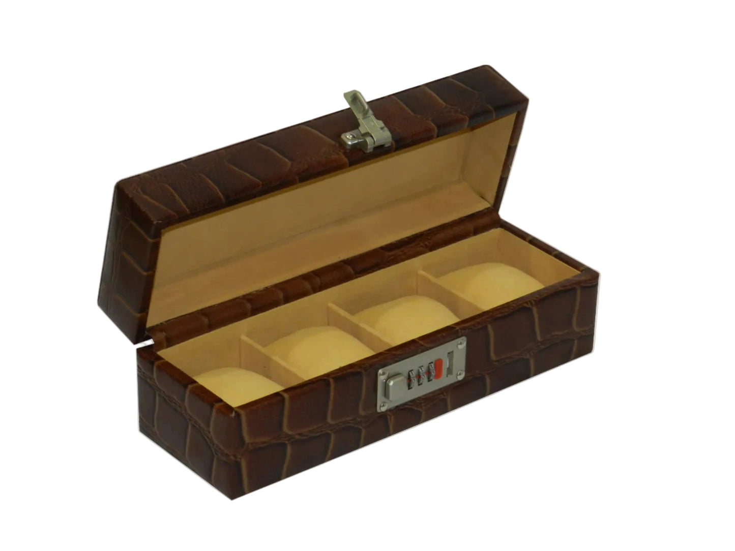 4 Slot Genuine Leather Premium Watch Box