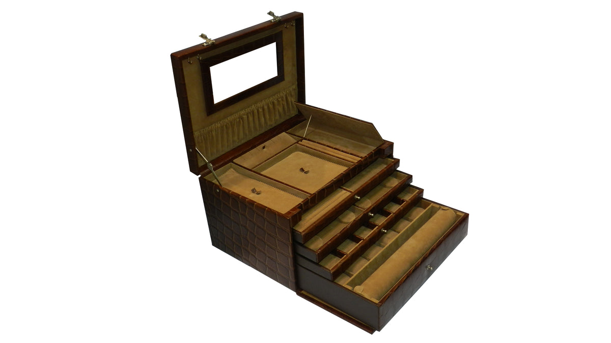Jewelry Box Genuine Leather Multipurpose Watch & Jewelry XL - BB+JB