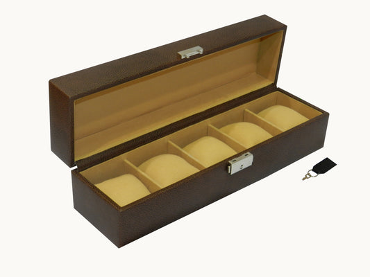 5 Slot Vegan Leather  Watch Box