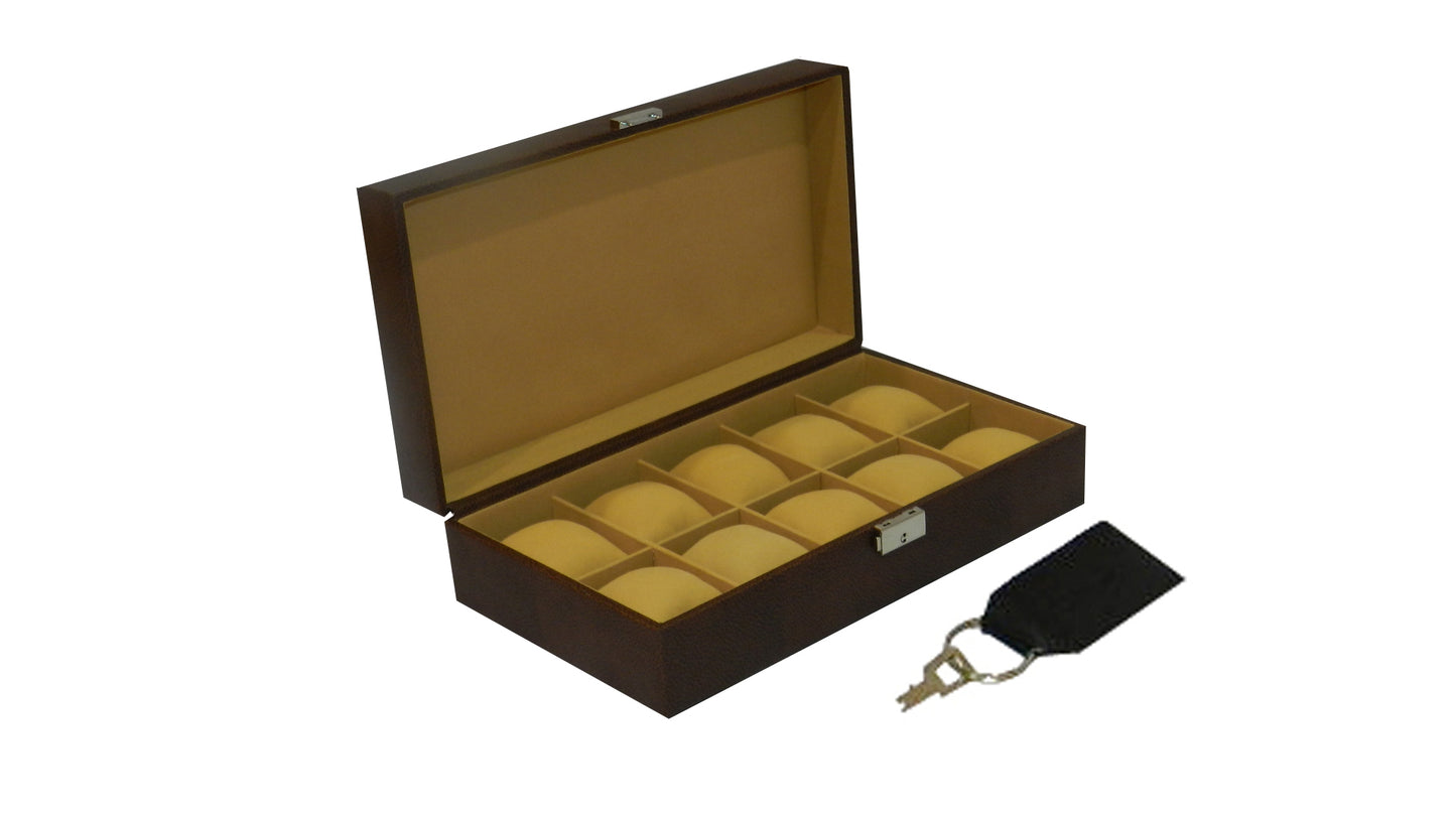 10 Slot Vegan Leather  Watch Box