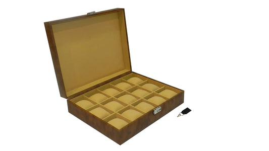 15 Slot Vegan Leather  Watch Box