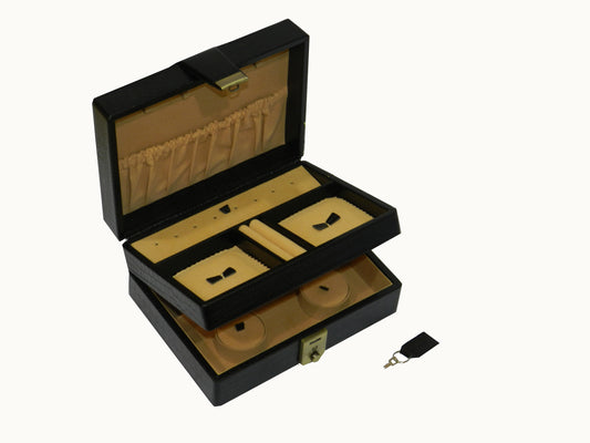 Small & Compact Jewelry Box Double Layer  #  Double_Button JB