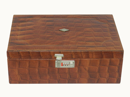 18 Slot Watches with Multipurpose Jewellery Box Genuine Leather