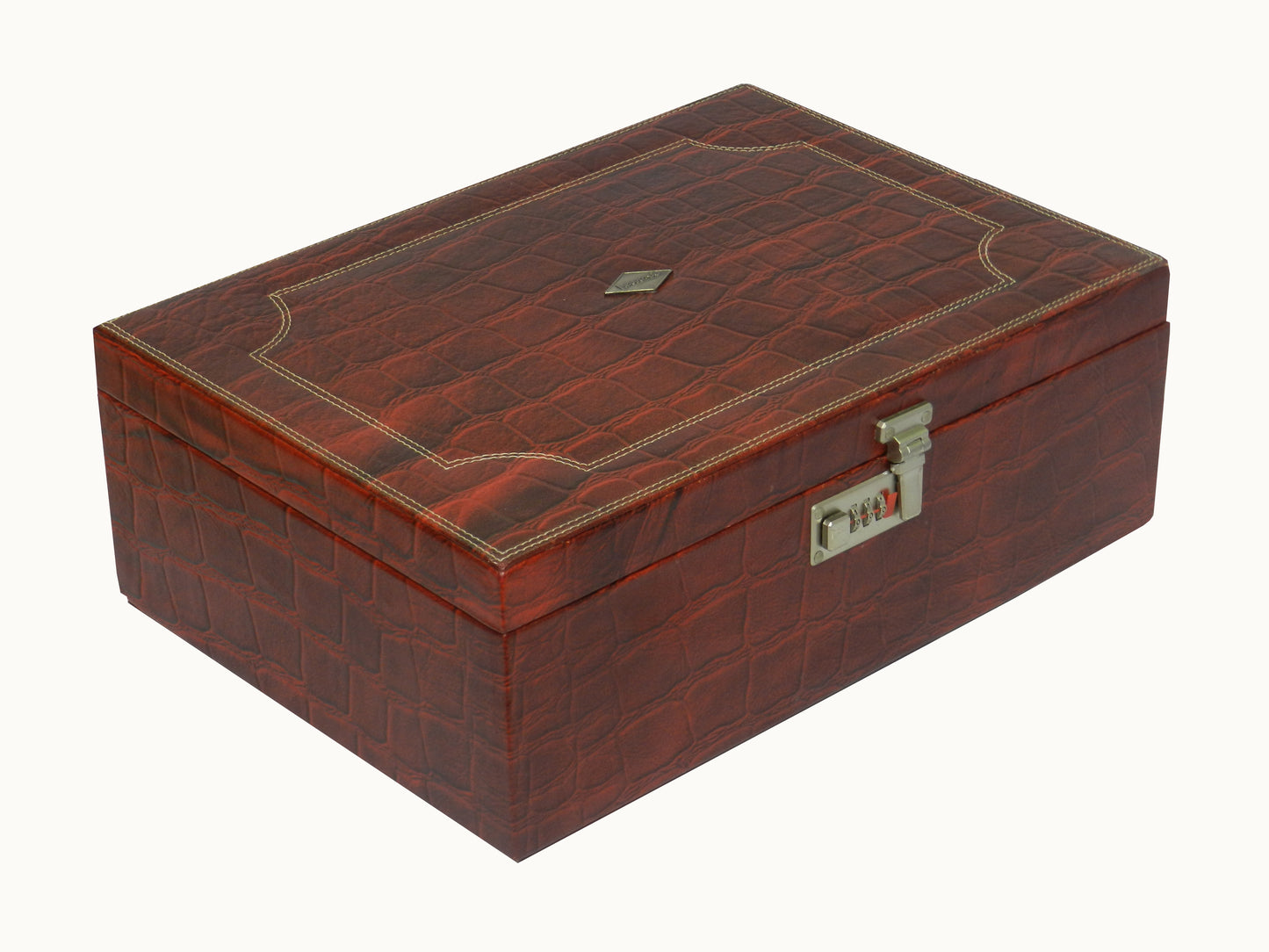 8 Slot Watch Box with Multipurpose Jewellery Box Genuine Leather