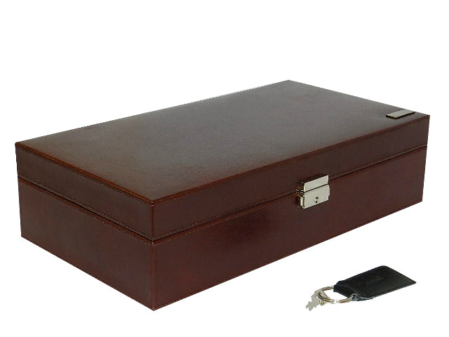 Large Watch Box Ring  & Cufflink Box in Genuine Leather