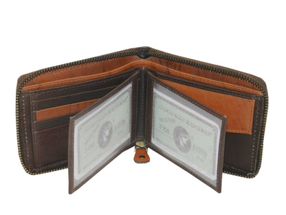 ZipVault 18 Card Full Zip Wallet Coin Pocket #983Z CP