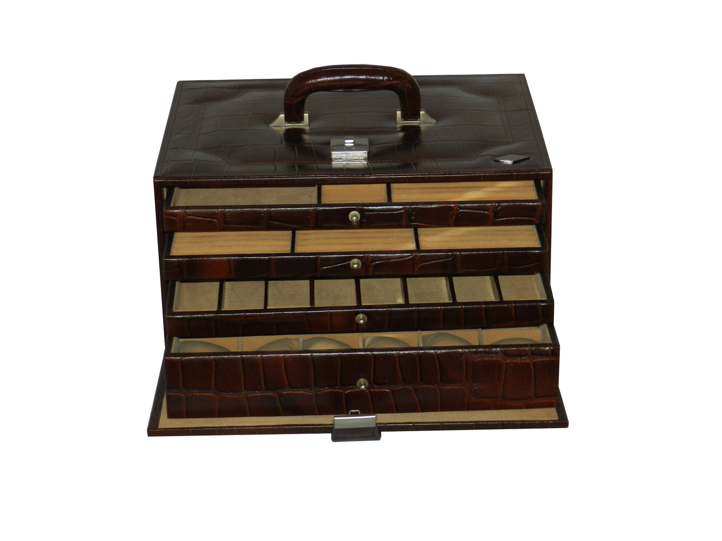 18 Watches with Multipurpose Jewellery Box Genuine Leather