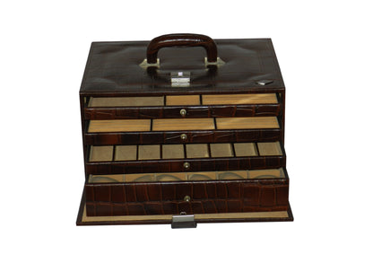 18 Watches with Multipurpose Jewellery Box Genuine Leather