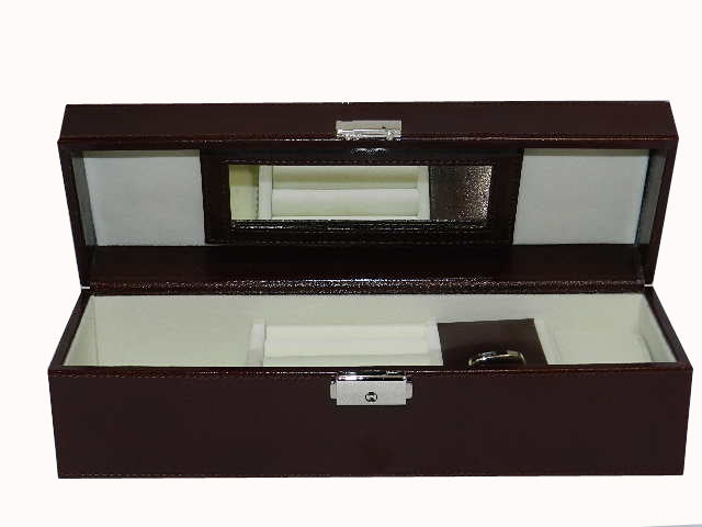 Watch Box with Ring  & Cufflink Box in Genuine Leather