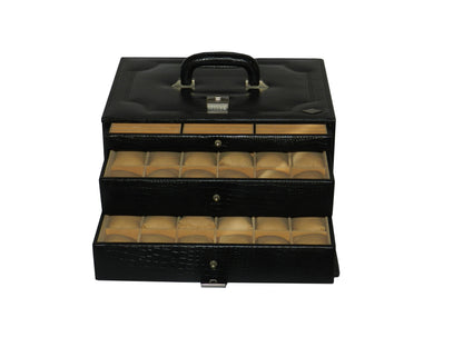 36 Slot Watches with Multipurpose Jewellery Box Genuine Leather