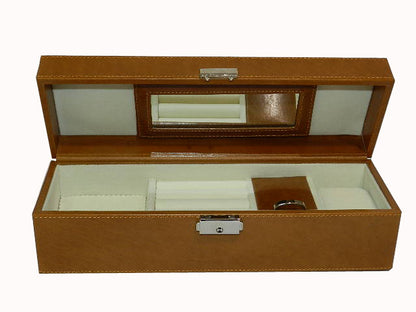 Watch Box with Ring  & Cufflink Box in Genuine Leather