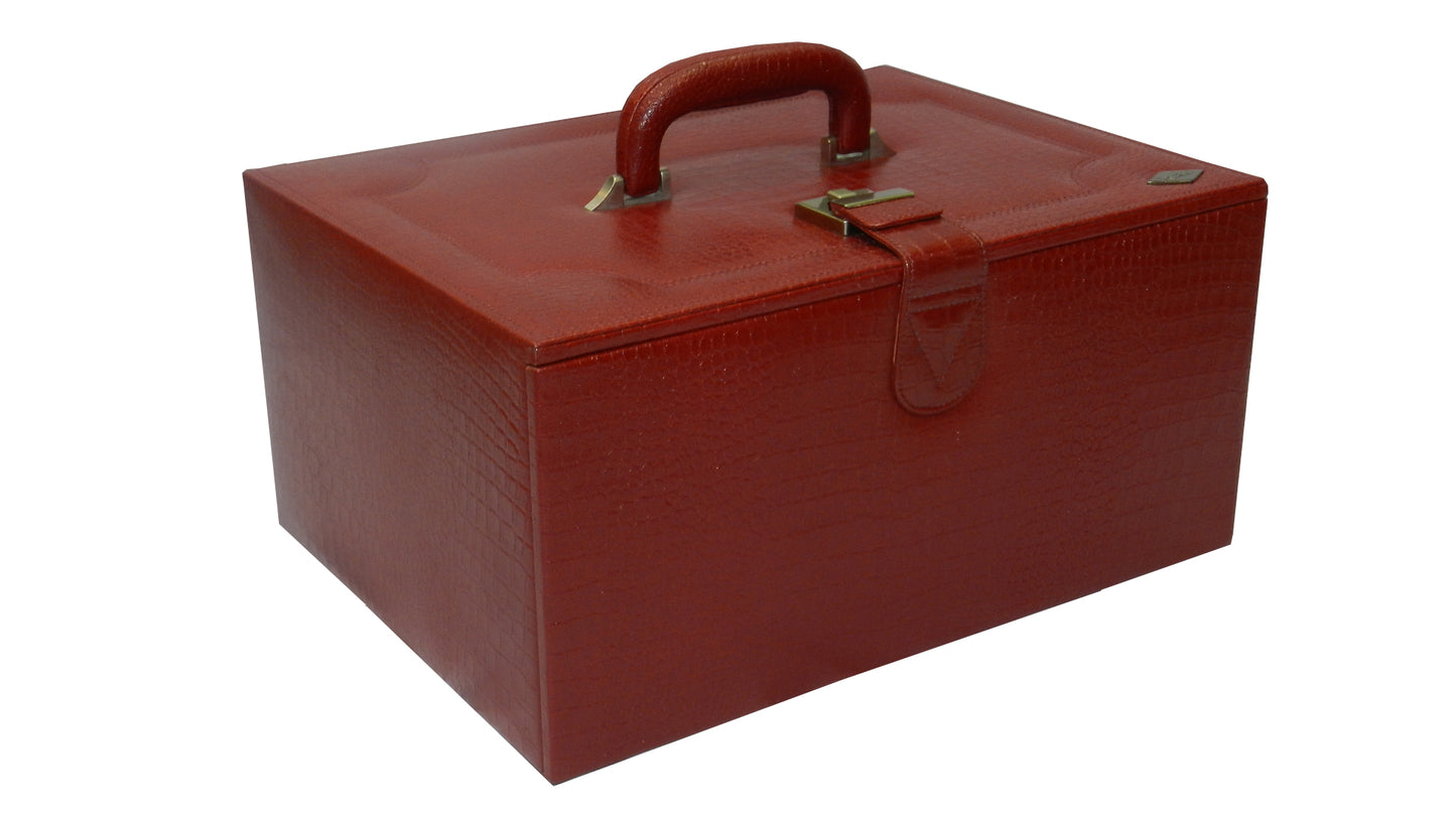 36 Slot Watches with Multipurpose Jewellery Box Genuine Leather