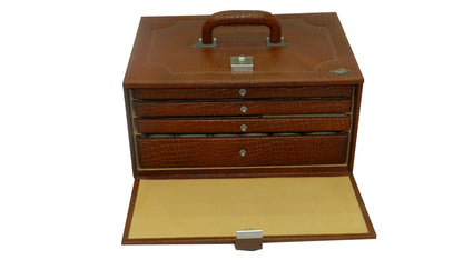 18 Watches with Multipurpose Jewellery Box Genuine Leather