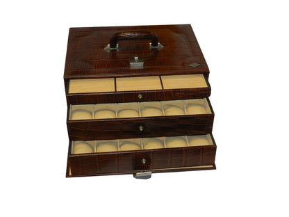 36 Slot Watches with Multipurpose Jewellery Box Genuine Leather