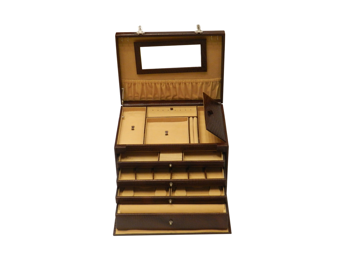 Jewelry Box Genuine Leather Multipurpose Watch & Jewelry XL - BB+JB