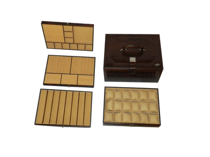 18 Watches with Multipurpose Jewellery Box Genuine Leather