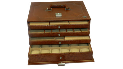18 Watches with Multipurpose Jewellery Box Genuine Leather