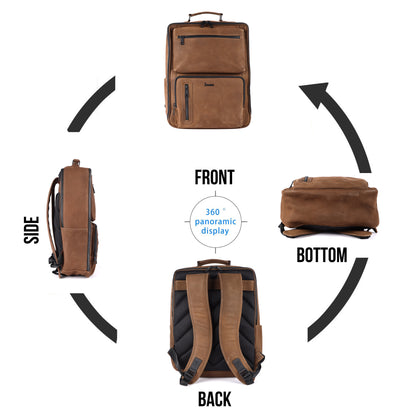 Venture Premium Leather Backpack #2832