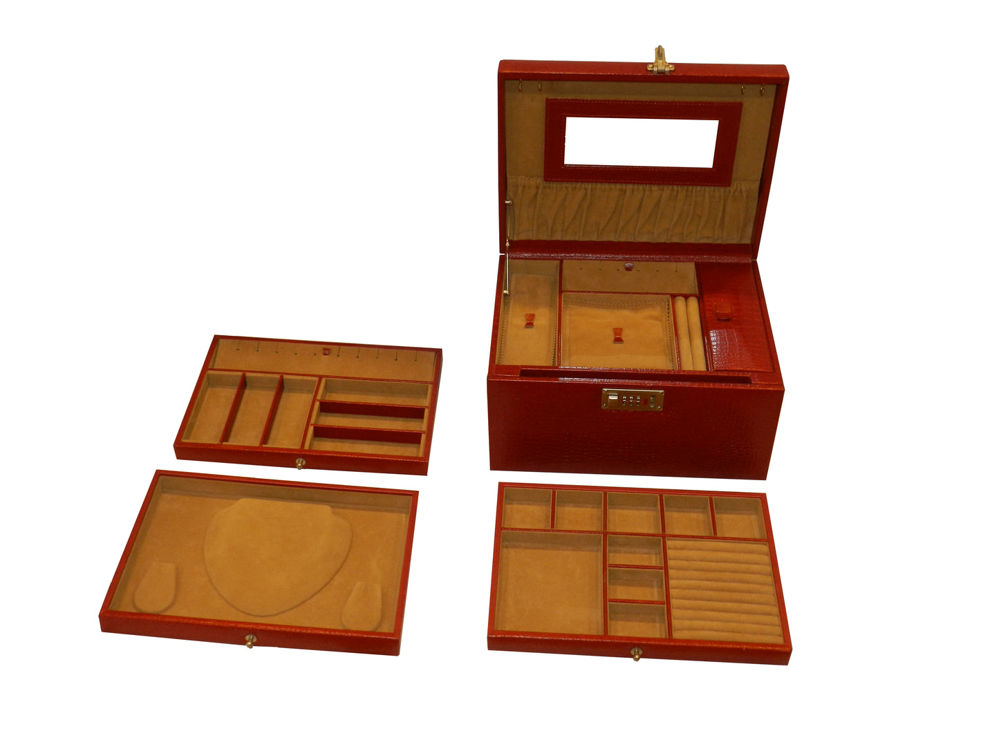 MJB Multipurpose Jewellery Box Genuine Leather