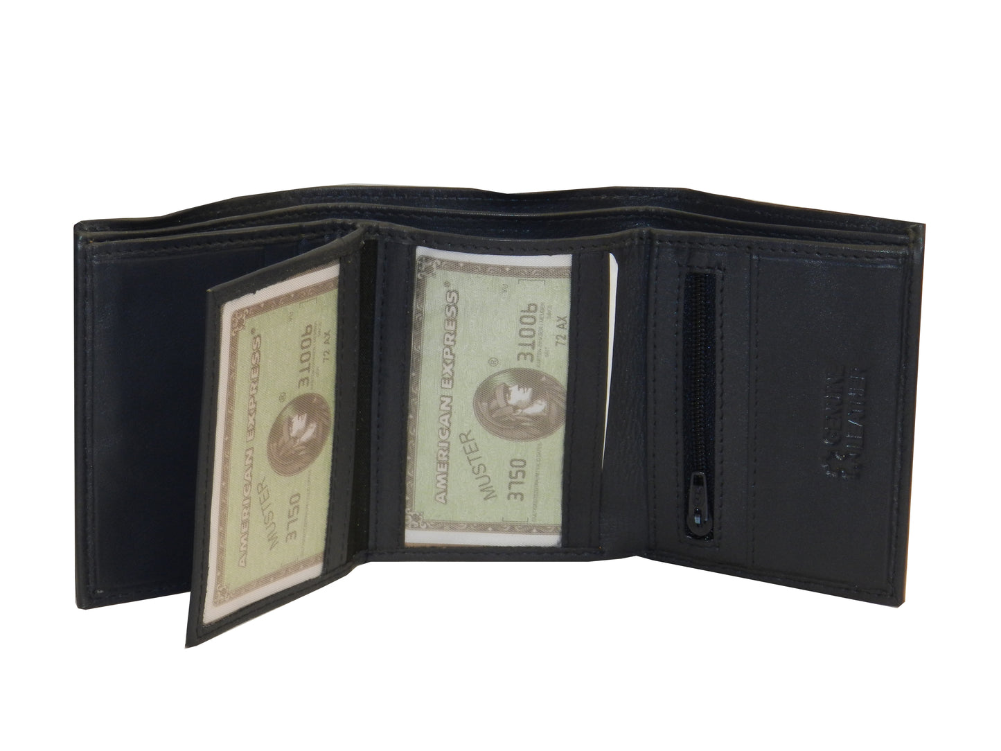 Trikon 8 Card Trifold Wallet Full Elastic #1093FE