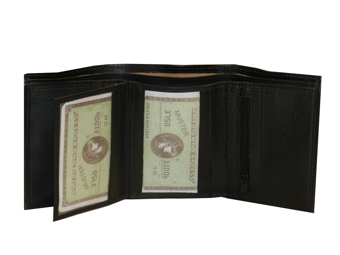 Trikon 8 Card Trifold Wallet Full Elastic #1093FE