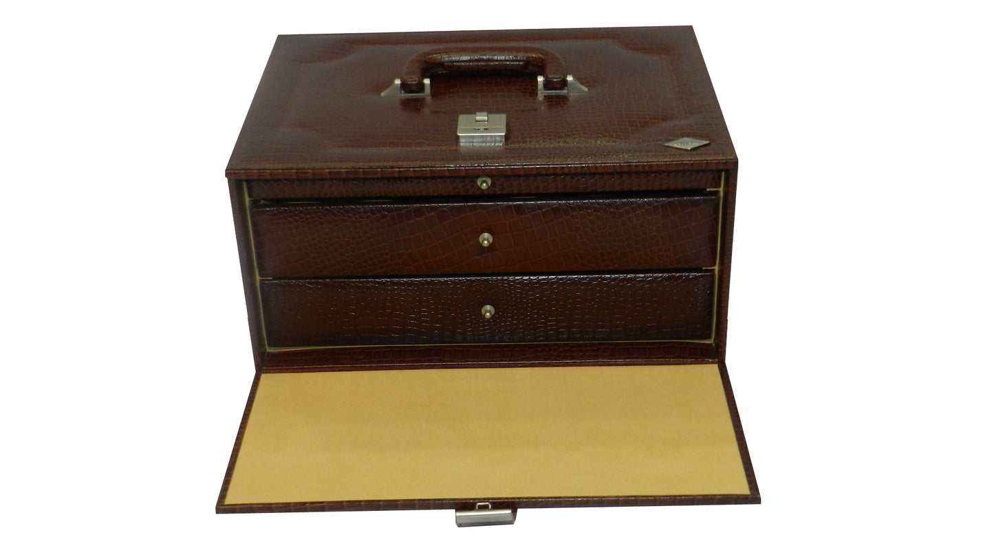 36 Slot Watches with Multipurpose Jewellery Box Genuine Leather